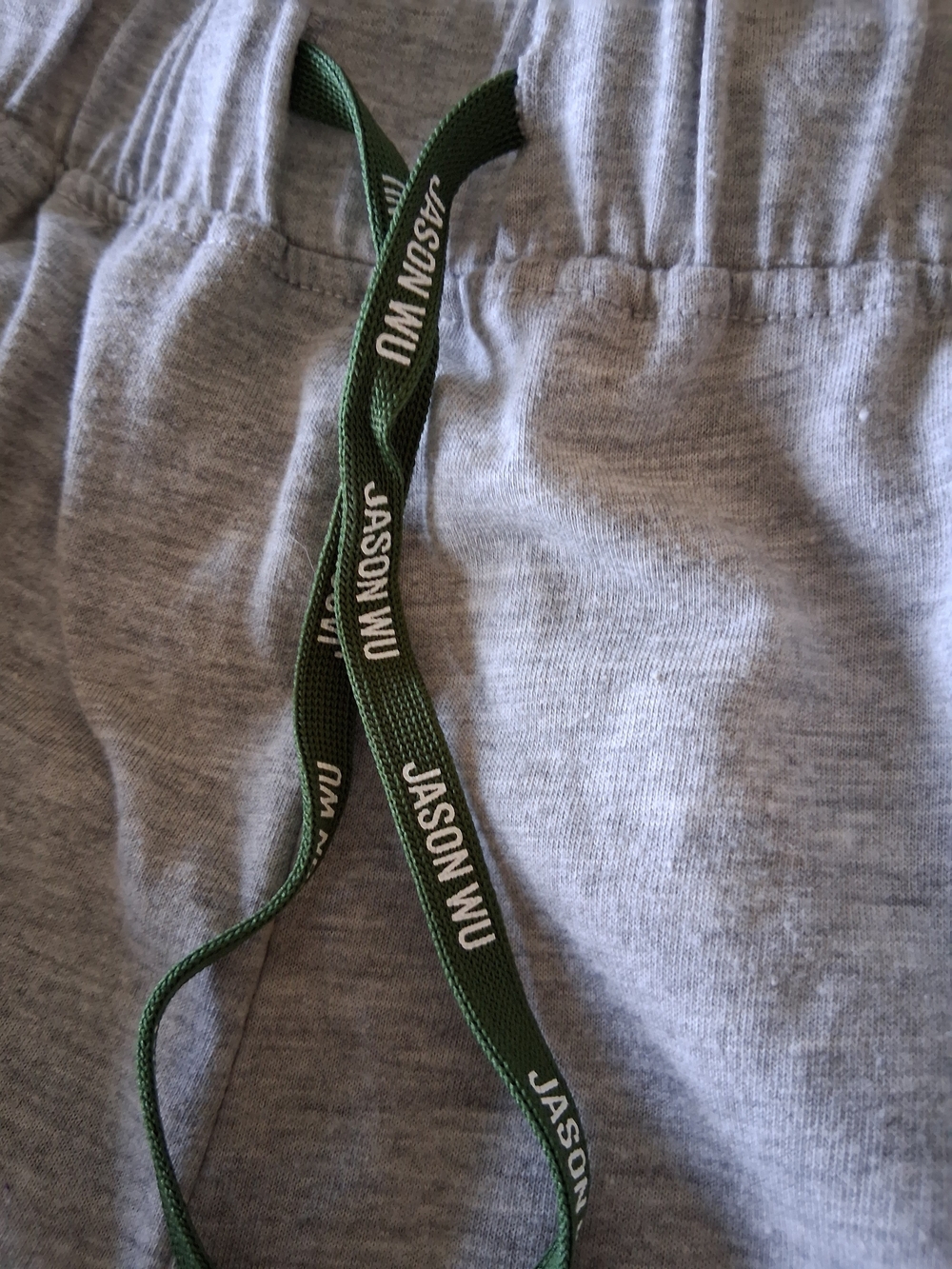 Jason Wu Gray Sweatpants with Green Branded Drawstring